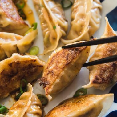 Carrot Dumplings - An elegant vegetarian dumpling that uses carrots, bamboo shoots, mushrooms, and eggs to create a fresh, moist, and rich filling.