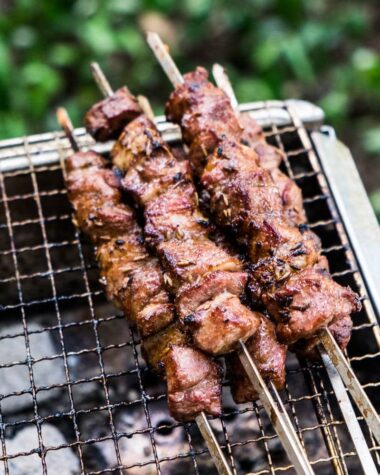 Xinjiang Lamb Skewer (新疆烤串, chuar) - The real-deal recipe that helps you cook exactly the way Chinese street vendors do. Learn the best practices of choosing cuts, making the marinade, and grilling over charcoal.