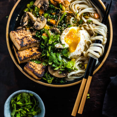 Chinese Vegetarian Noodle Soup (中式素汤面) | Vegan Adaptable | Gluten Free Adaptable | Asian Food