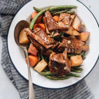 Asian Braised Pork Ribs (红烧排骨) - An easy recipe that promises fall-off-the-bone ribs with a rich, savory taste. Freezer-friendly and perfect for meal prep. {Gluten Free Adaptable}