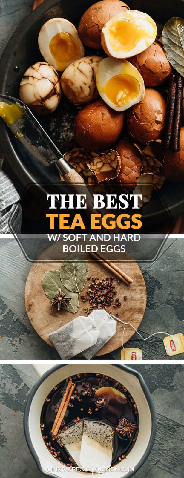Chinese Tea Eggs (w/ Soft and Hard Boiled Eggs, 茶叶蛋) - Make delicious marbled eggs that are bursting with flavor. {Gluten Free adaptable}