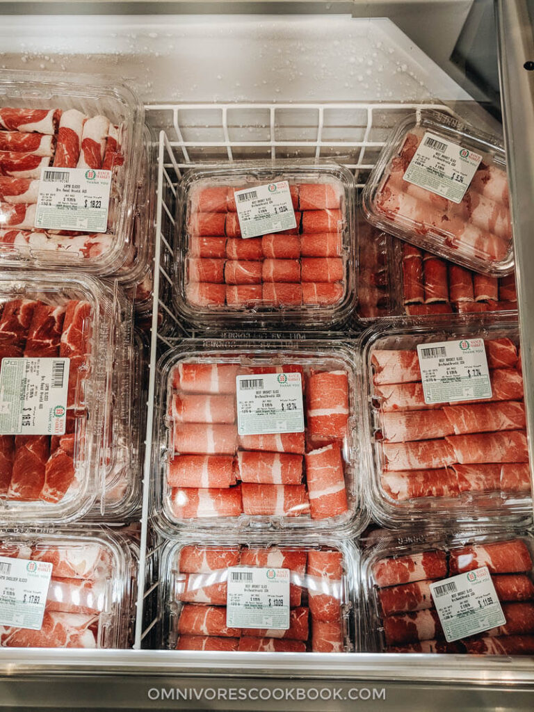 Frozen thinly sliced meat for Chinese hot pot
