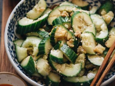 Traditional Chinese cucumber salad