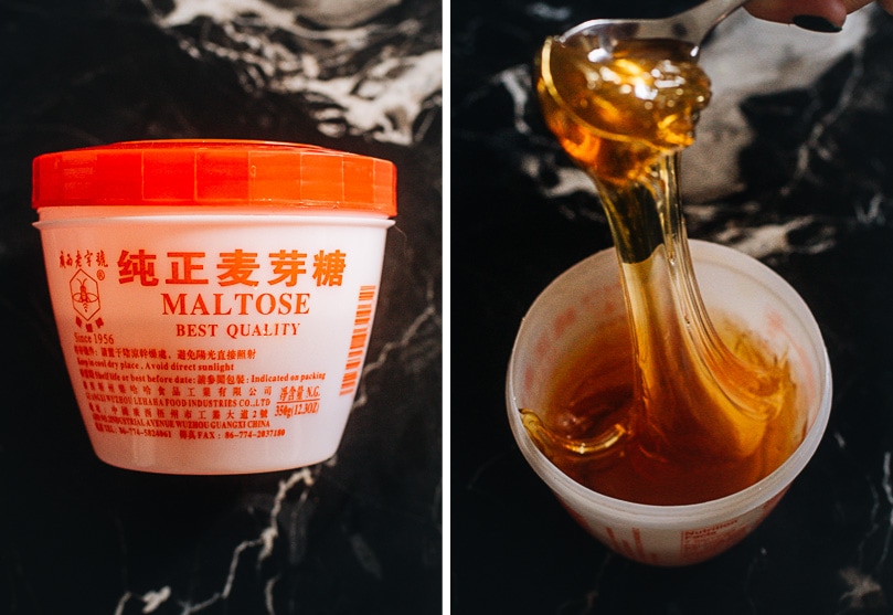 Char Siu (Chinese BBQ Pork, 叉烧肉) - The only char siu recipe you need to make juicy flavorful pork with a sweet glossy glaze, just like you’d get at a Cantonese restaurant. {Gluten-Free adaptable} Maltose in a jar