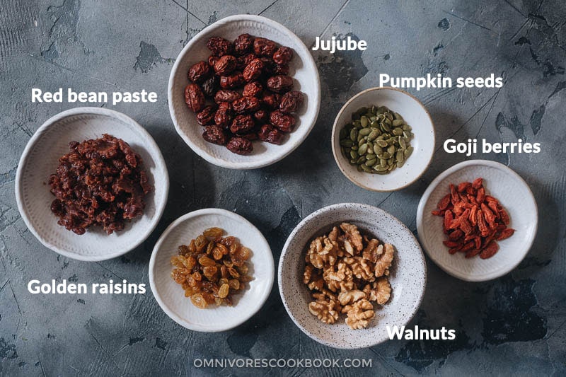 Toppings for eight treasure rice