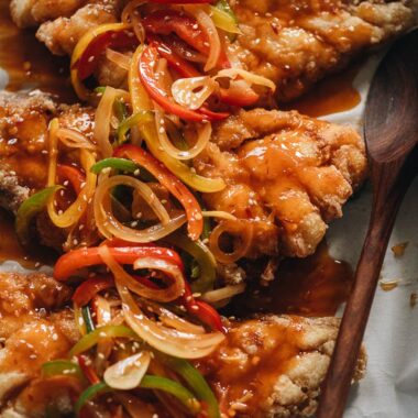 Fried fish with sweet and sour sauce