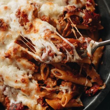 Baked Arrabiata pasta with tuna