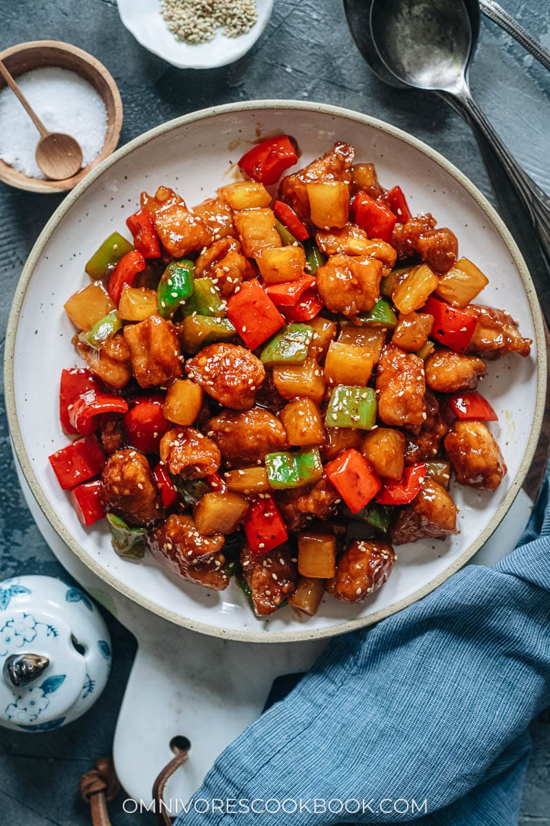 Takeout-style pineapple chicken