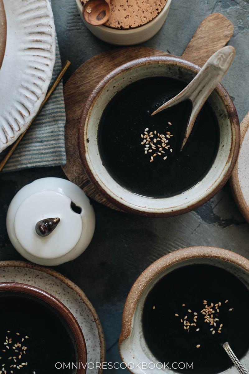 Chinese black sesame soup