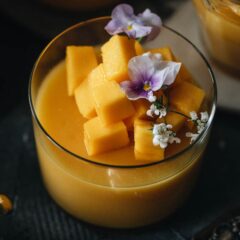 Finish any summer evening with this light, refreshing, and absolutely delicious guilt-free mango pudding dessert. {Gluten-Free, Vegan}