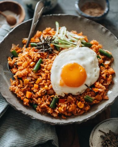 Kimchi fried rice with sunny side egg