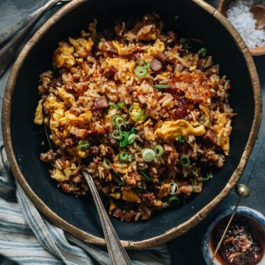 XO sauce fried rice with char siu pork