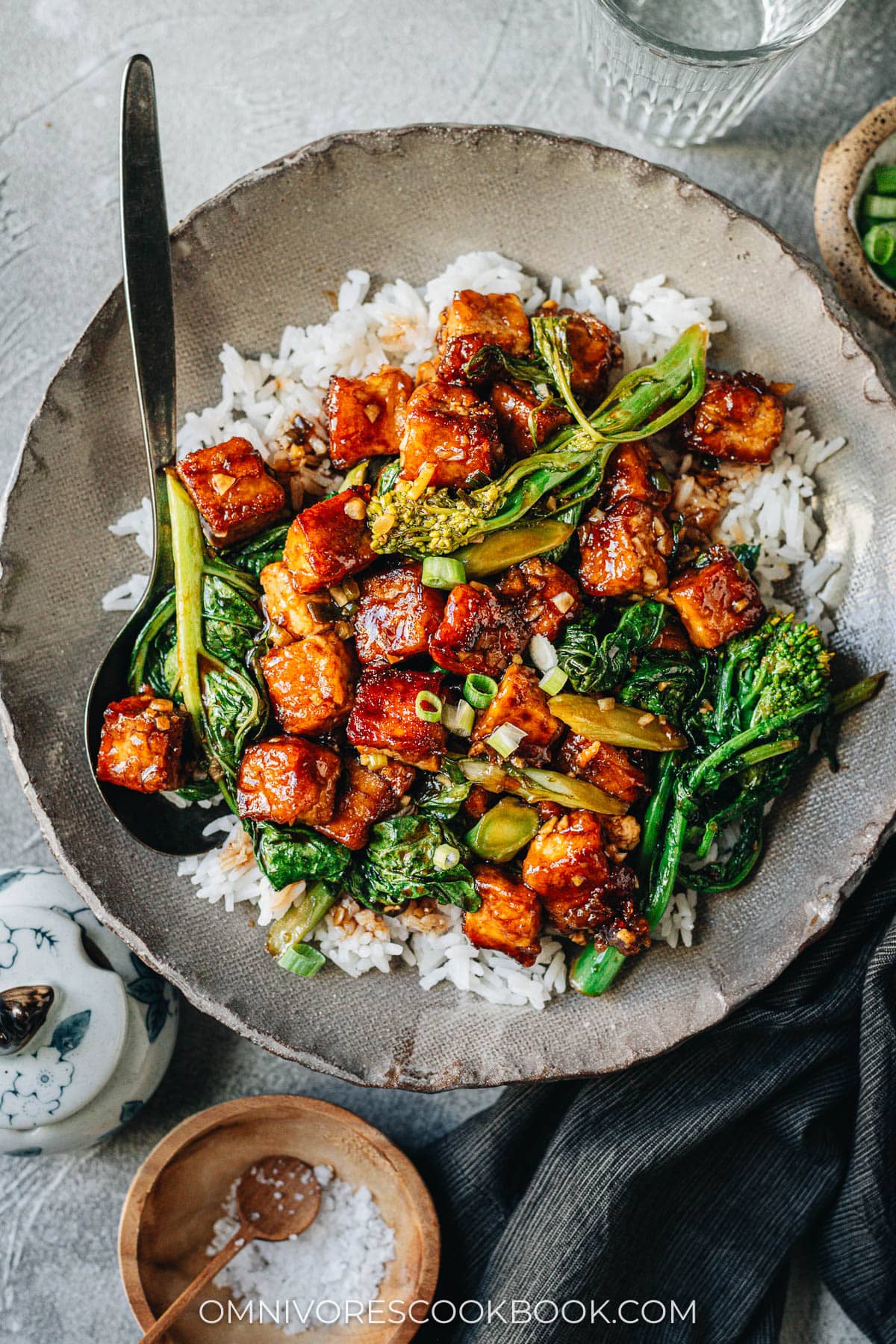 General Tso Tofu over rice