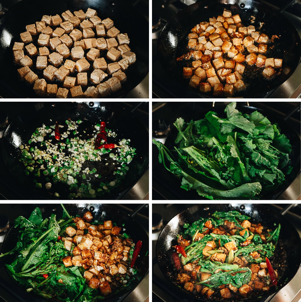 General Tso Tofu cooking step-by-step