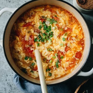 Tomato egg drop soup