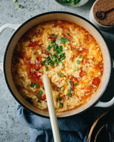Tomato egg drop soup