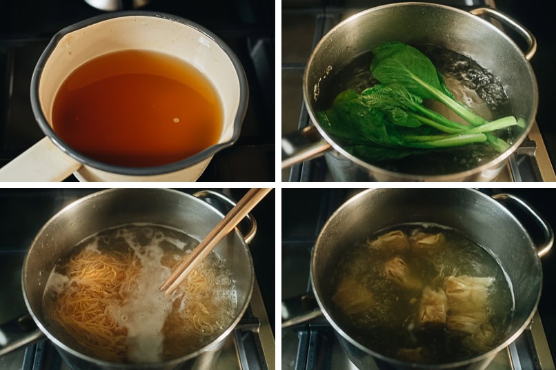 How to make wonton char siu noodle soup step by step