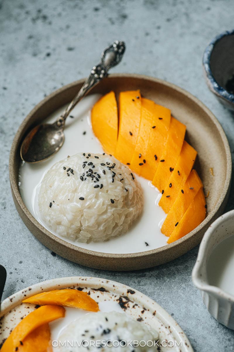 Mango sticky rice cooking step-by-step photos