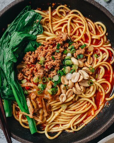 Chongqing noodles close up