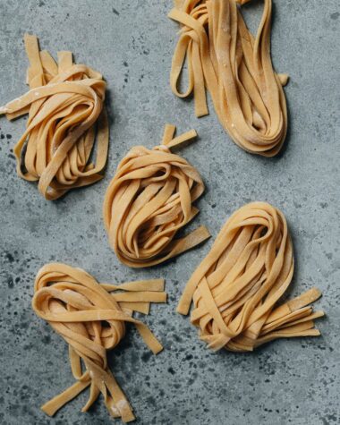 Chinese homemade egg noodles