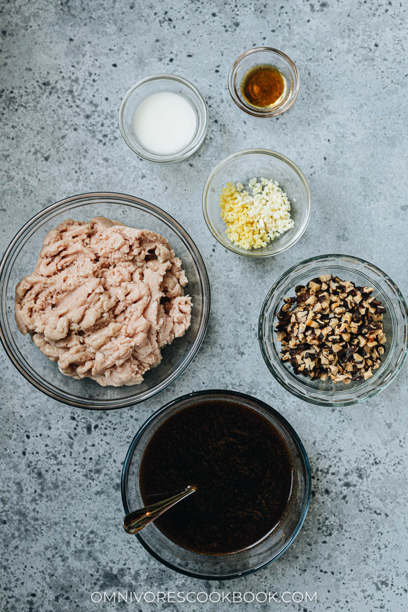 Chinese ground chicken bowl ingredients