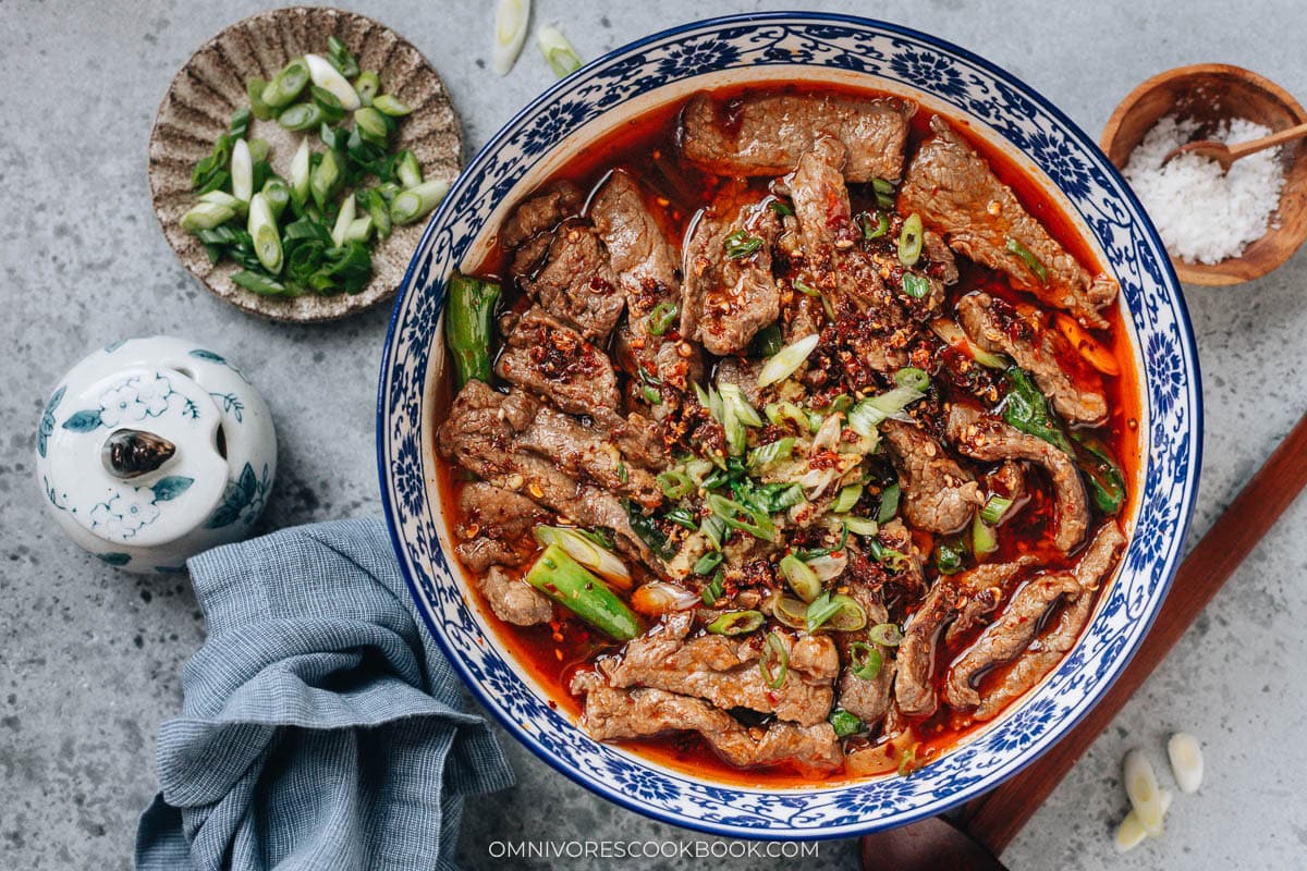 Sichuan Boiled Beef (水煮牛肉)