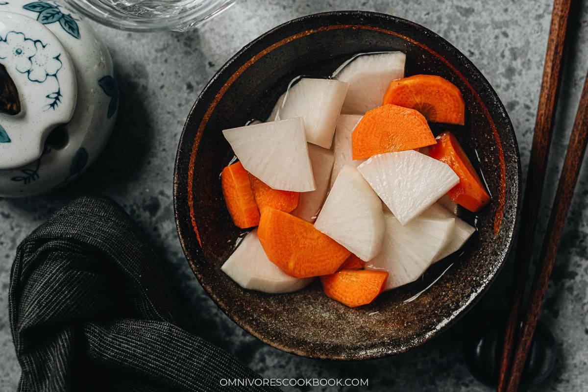 Pickled daikon with Carrot