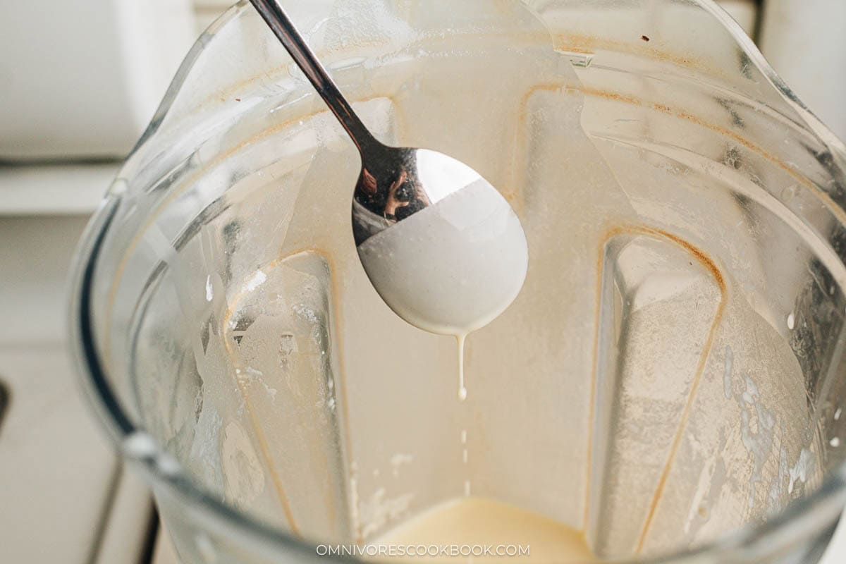 Batter consistency of the crepes