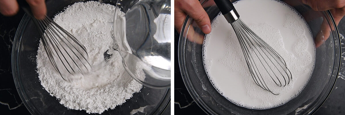 Mix the rice batter