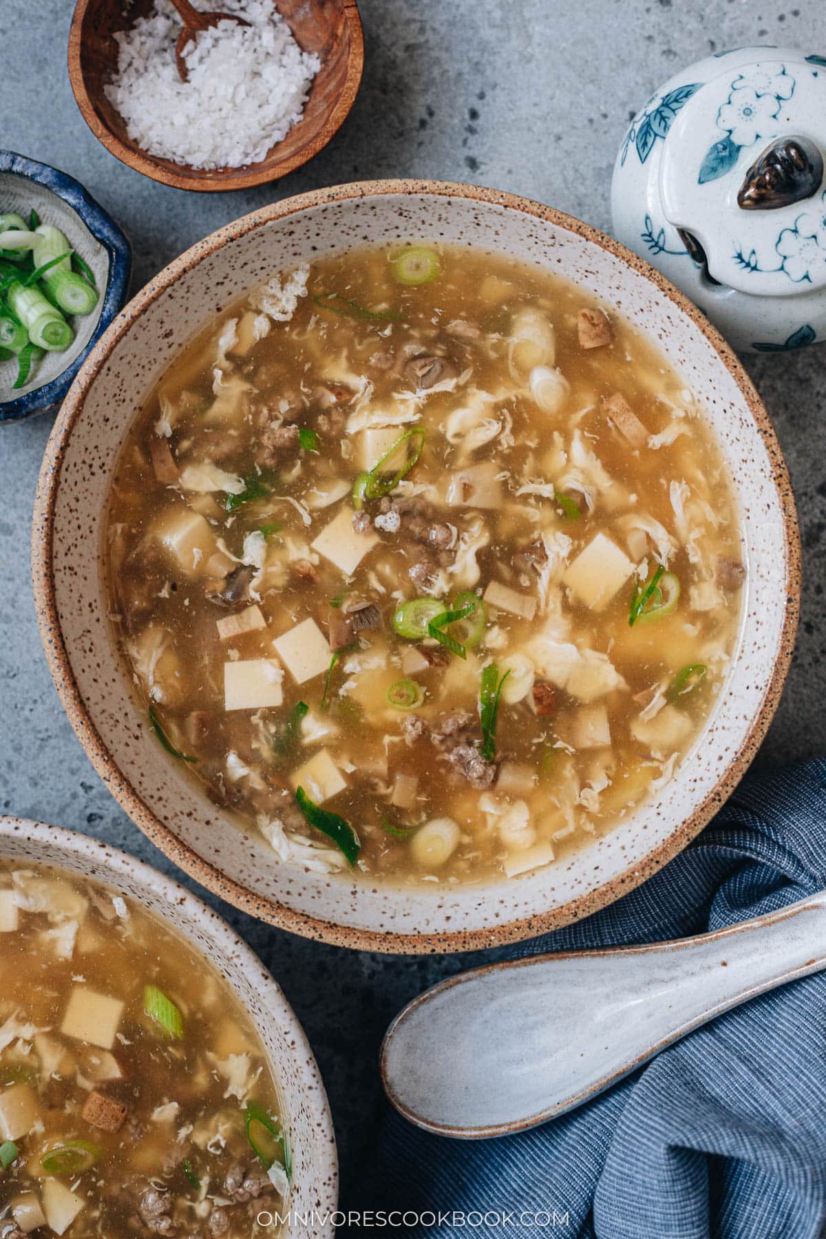 West Lake beef soup served in a bowl