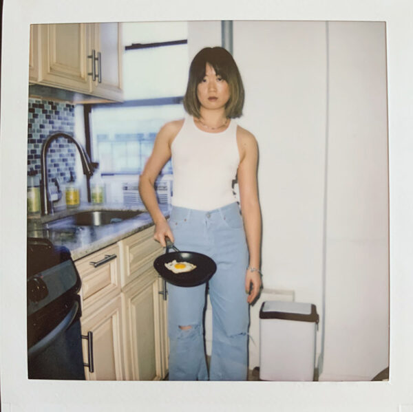 Maggie in her American kitchen