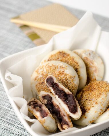 Sticky Rice Cake with Red Bean Paste | Omnivore's Cookbook